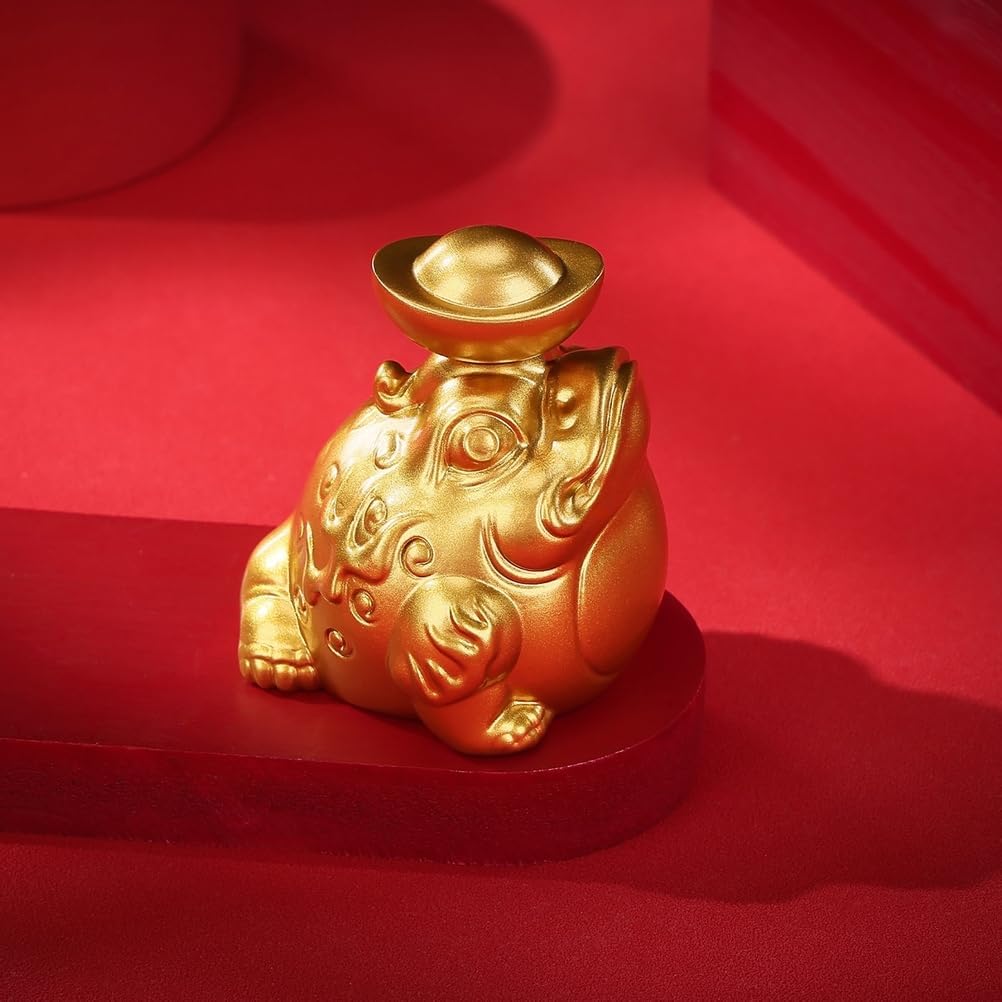 Brass Little Golden Toad Rotating Figurines