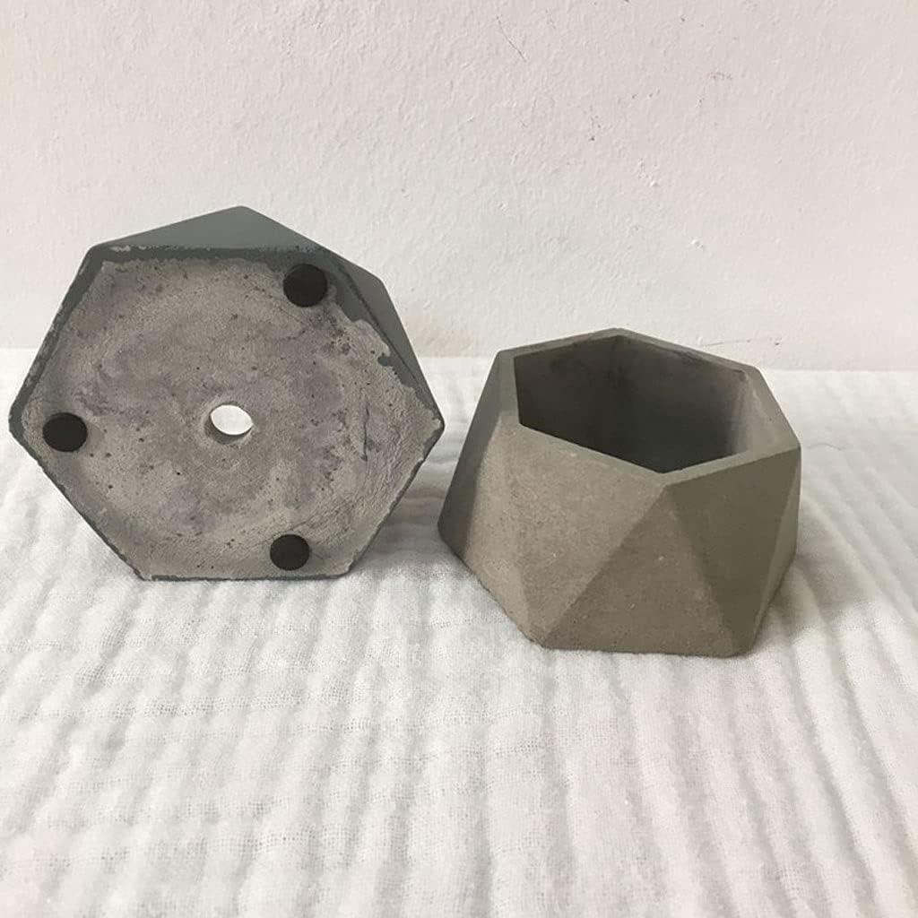 Planting Pots Cement Polygon Mini Flower Pot