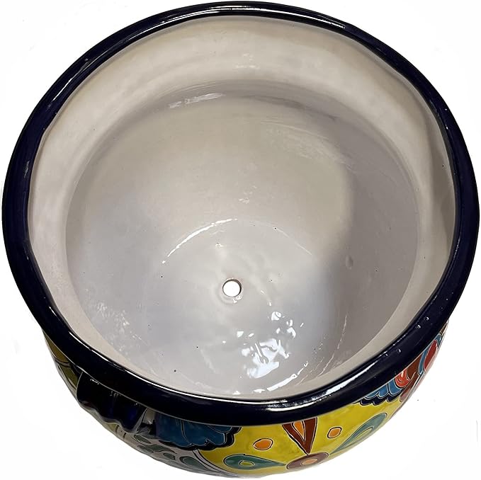 Rainbow Mexican Colors Talavera Ceramic Garden Pot